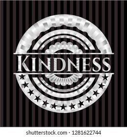Kindness silver badge or emblem