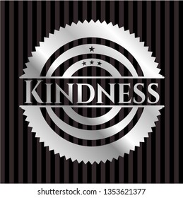 Kindness silvery badge or emblem
