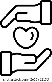 Kindness Vektor Linie Icon Design