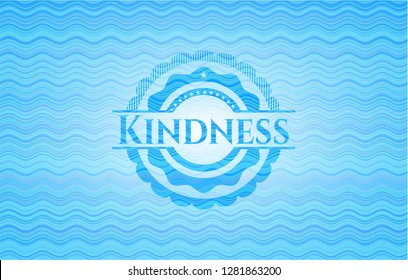 Kindness water wave representation badge.