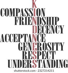 Kindness Word Art - Kindness Design