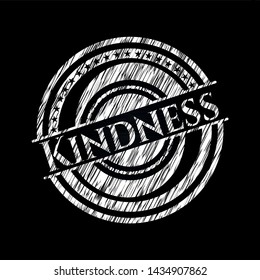 Kindness written on a blackboard. Vector Illustration. Detailed.