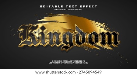 Kindom Gold editable text effect in Luxury modern trend style
