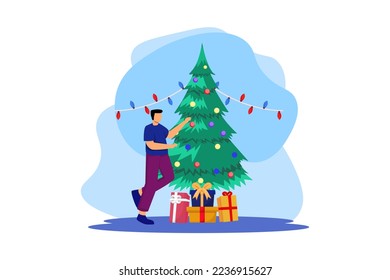 Kinds of Christmas Celebration Flat Design