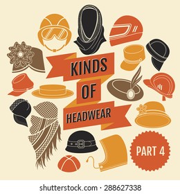 Kinds of headwear. Part 3. 