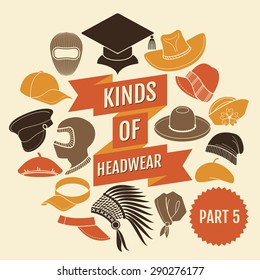 Kinds of headwear. Part 5. 