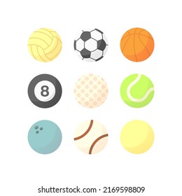 Kinds of sports variant simple vector design set