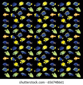 kinds of tropical fish background vector