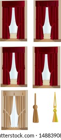 The kinds of the window curtains 