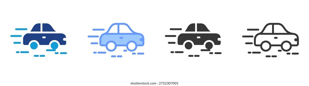 Kinematic Model icon set multiple style collection