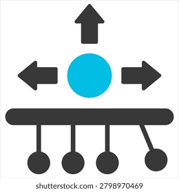 Kinematic Single Icon Glyph Blue Grey