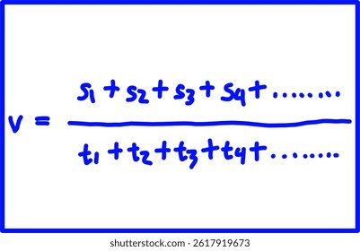 KINEMATICS AND DYNAMICS OF LINEAR MOTION, physics formula Average speed