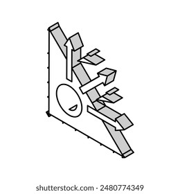 kinematics theory mechanical engineer isometric icon vector. kinematics theory mechanical engineer sign. isolated symbol illustration