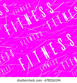 Kinesio tape horizontal seamless pattern or background. Fitness pink Scratched design elements, gym label, sport textile