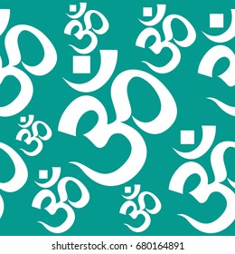 Kinesio tape horizontal seamless pattern or background. Om design elements, textile