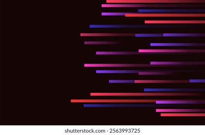 Kinetic abstract background light lines