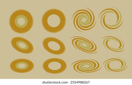 Kinetic abstract geometric vector illustration Yellow Colors. Swiss design aesthetic. Kinetic memphis design.