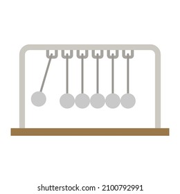 kinetic balls flat clipart vector illustration