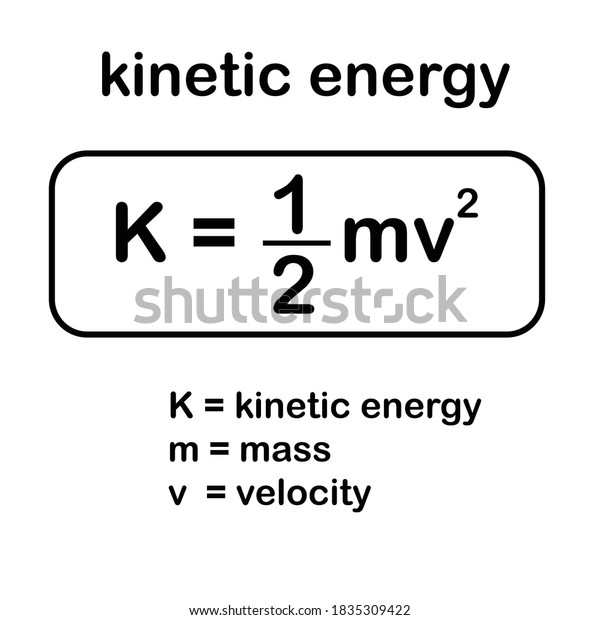 Kinetic Energy Formula Physics Formulas Stock Vector Royalty Free 1835309422