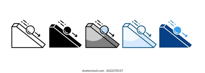 Kinetic Energy Icon Set Multiple Style Collection