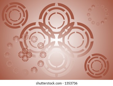 Kinetic system spheres illustration background