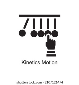 Kinetics Motion vector Solid Icon Design illustration. Educational Technology Symbol on White background EPS 10 File