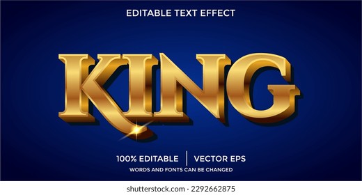 King 3d editable text effect 