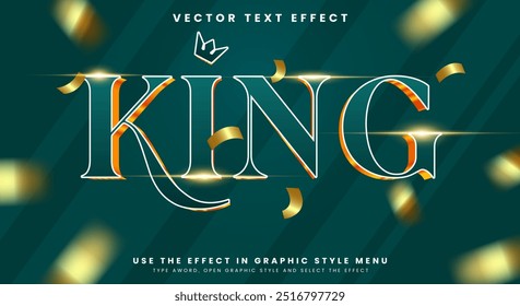 King 3d editable text effect Template Suitable for luxury concept