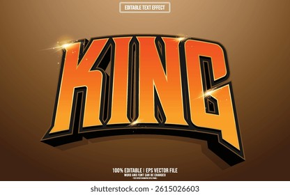 King 3D editable text effect