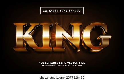 king 3d style text effect