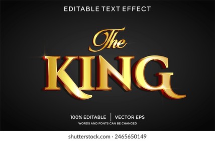 the king 3D text effect template