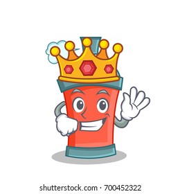 King Aerosol Spray Can Character Cartoon Vector Art