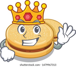 King alfajores isolated with in the mascot