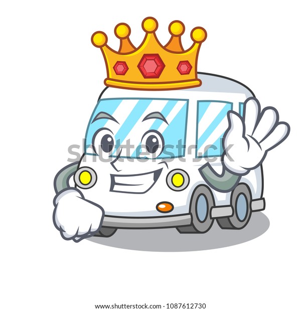 King ambulance mascot\
cartoon style