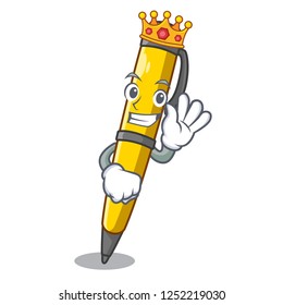 King antique ink pen shape on cartoon
