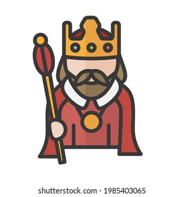 King avatar. Profile user, person. People icon. Vector illustration