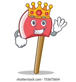 King axe character cartoon style vector illustration