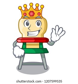 King baby highchair isolated on the mascot
