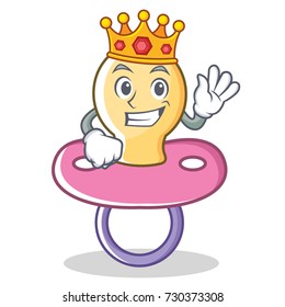 King baby pacifier character cartoon