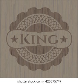 Banda King con fondo de madera