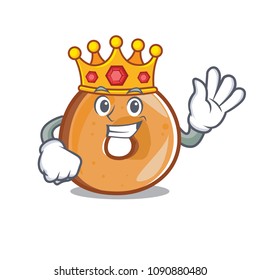 King bagels mascot cartoon style