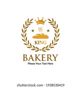 King bakery logo template illustration