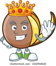 King bambangan fruit with concept cartoon character