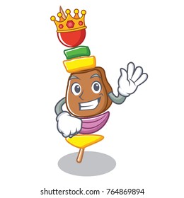 King barbecue character cartoon style