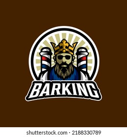 King Barber Beard Logo Template