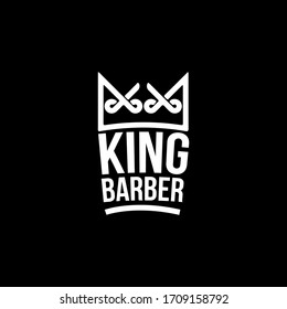 King Barber Logo Illustration Design