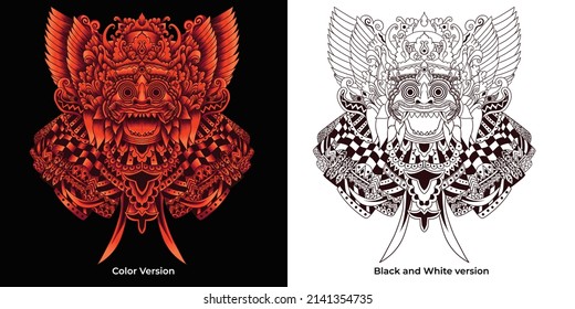 king of barong vector illustration