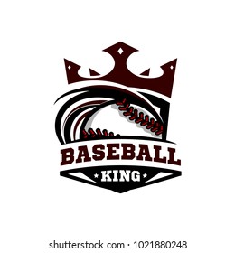 King Baseball Ball Logo