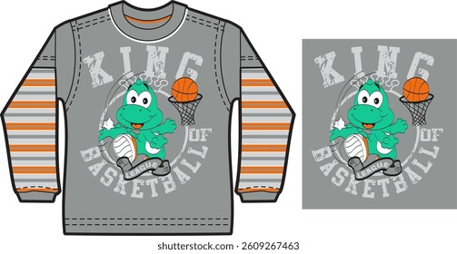 King of Basketball Kids T-shirt Design