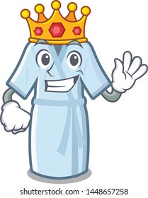 King bathrobe isolated with in the cartoon